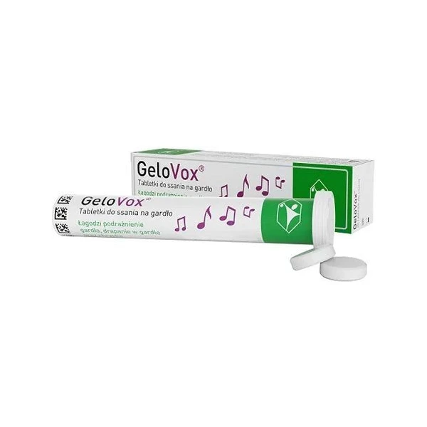 GeloVox, tabletki do ssania na gardło, o smaku czarnego bzu, 20 tabletek