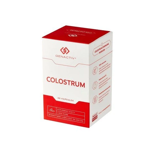 Genactiv Colostrum, dla dorosłych i dzieci po 3 roku życia, 60 kapsułek