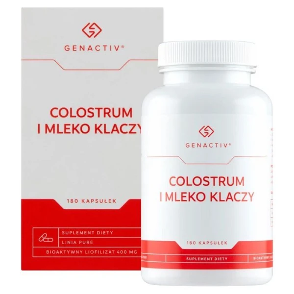 Genactiv Colostrum i Mleko Klaczy, 180 kapsułek
