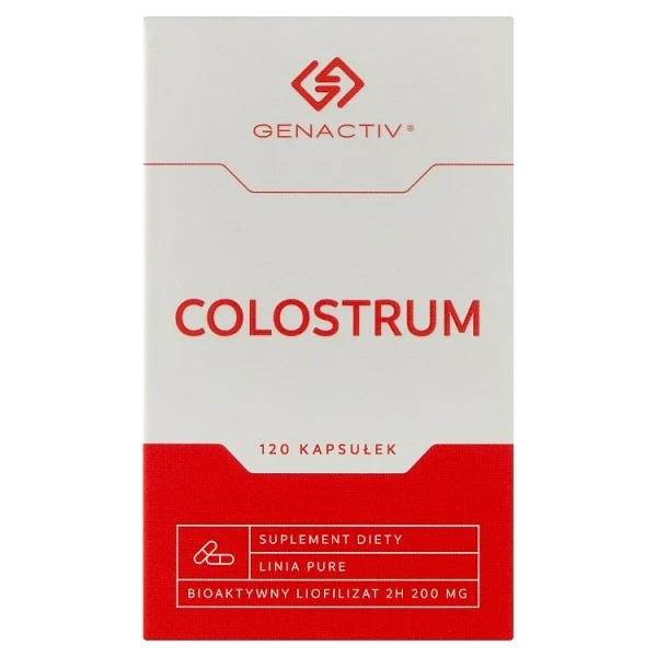 Genactiv Colostrum, dla dorosłych i dzieci po 3 roku życia, 120 kapsułek