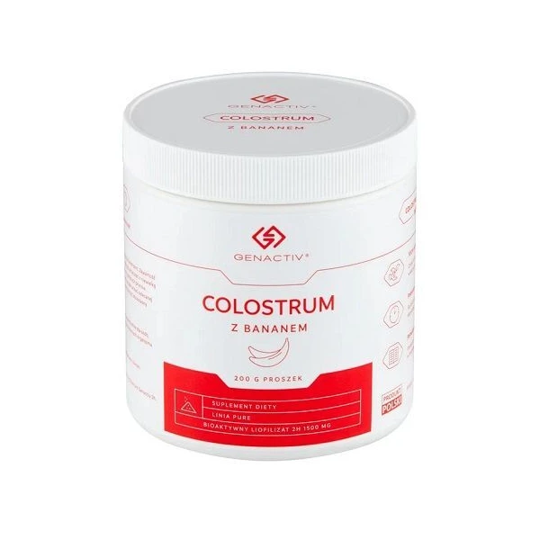 Genactiv Colostrum z bananem, proszek, 200g