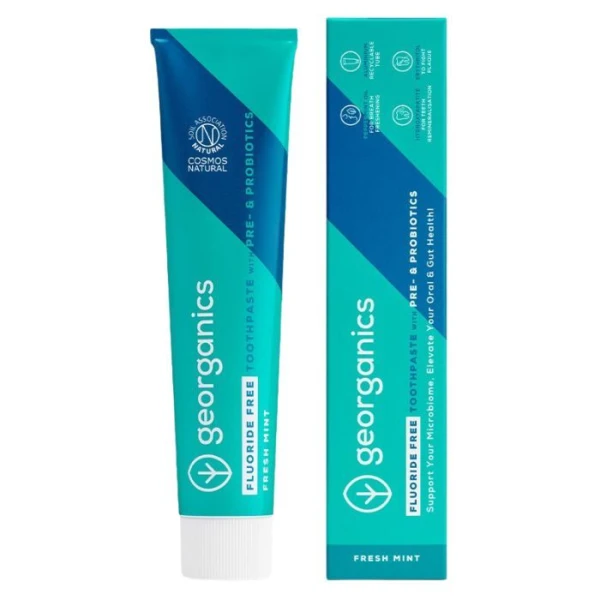Georganics, pasta do zębów z prebiotykami i probiotykami, bez fluoru, 75ml