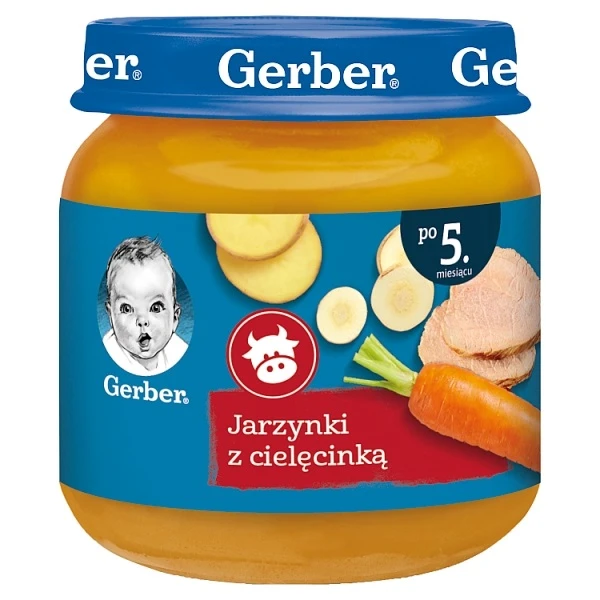 Gerber, jarzynki z cielęcinką, po 5 miesiącu, 125g