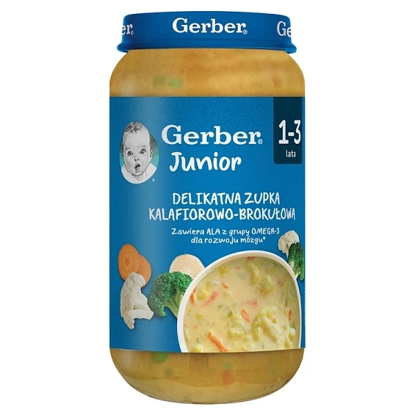 [DATA - 2026-10-30] Gerber Junior, delikatna zupka kalafiorowo-brokułowa, dla dzieci w wieku 1-3 lata, 250g