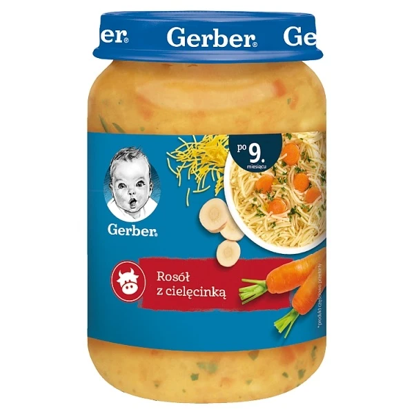 Gerber, rosół z cielęcinką, po 9 miesiącu, 190g