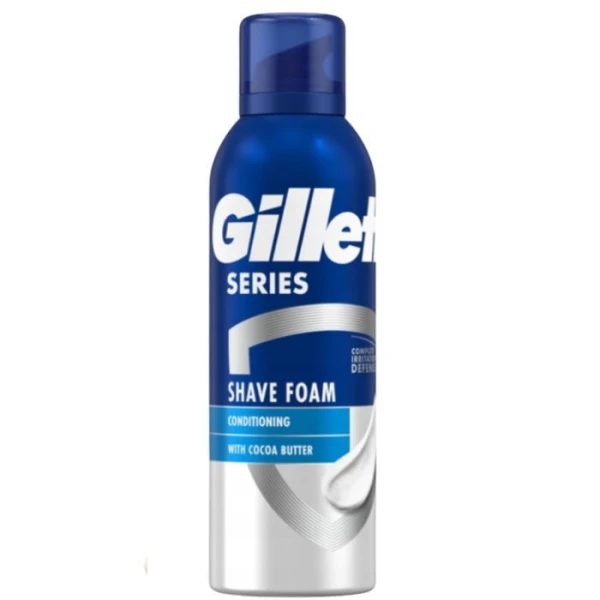 Gillette Cocoa Butter, odżywcza pianka do golenia do skóry wrażliwej, 200ml