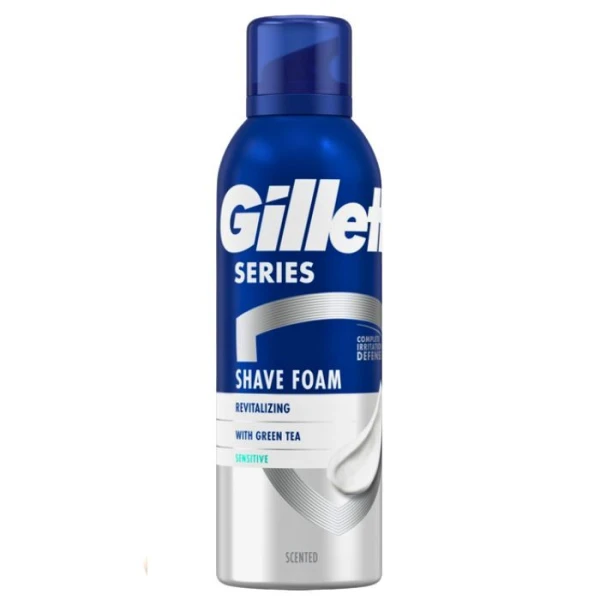 Gillette Sensitive, rewitalizująca pianka do golenia do skóry wrażliwej, 200ml