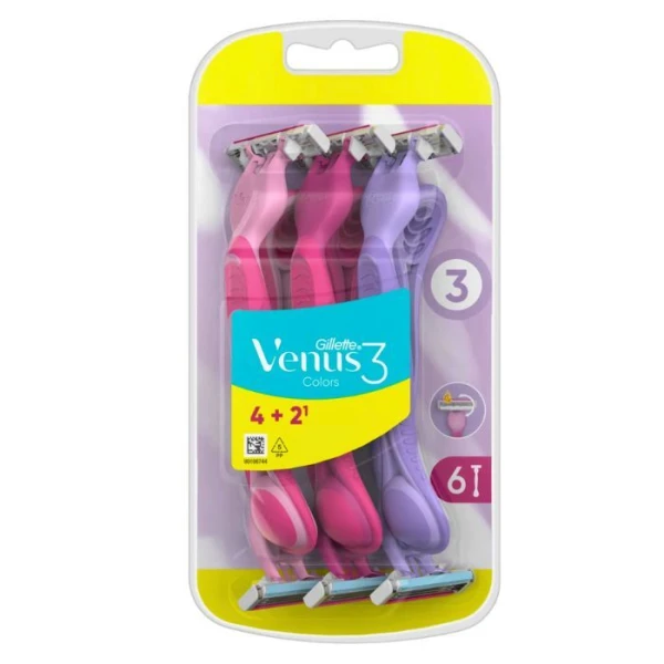 Gillette Venus 3, maszynka do golenia dla kobiet, jednorazowa, 6 sztuk