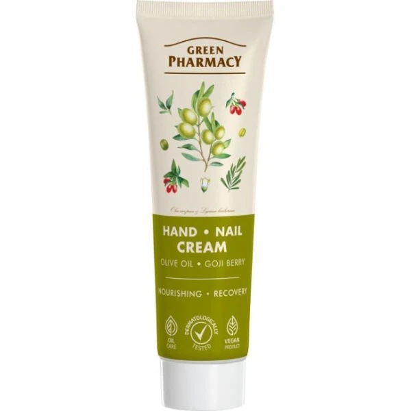 Green Pharmacy, krem do rąk, oliwa z oliwek i jagody goi, 100ml
