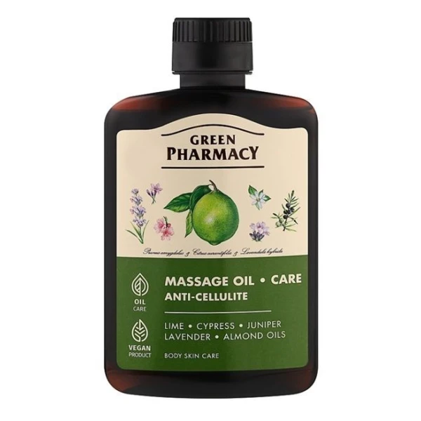 Green Pharmacy, olejek do pielęgnacji i masażu, antycellulitowy, 200ml