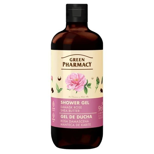 Green Pharmacy, żel pod prysznic, róża damasceńska, 500ml