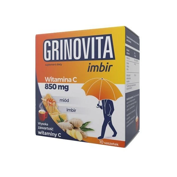 Grinovita Imbir, proszek, 10 saszetek
