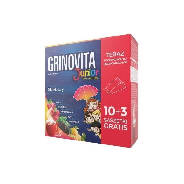 Grinovita Junior, proszek, od 3 roku życia, 10+3 saszetek