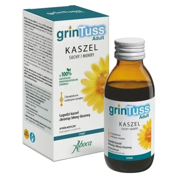 GrinTuss Adult, kaszel suchy i mokry, syrop, 180g