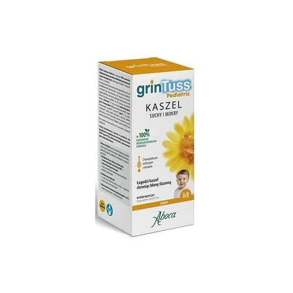 GrinTuss Pediatric,kaszel suchy i mokry, syrop dla dzieci po 1 roku życia, 180g