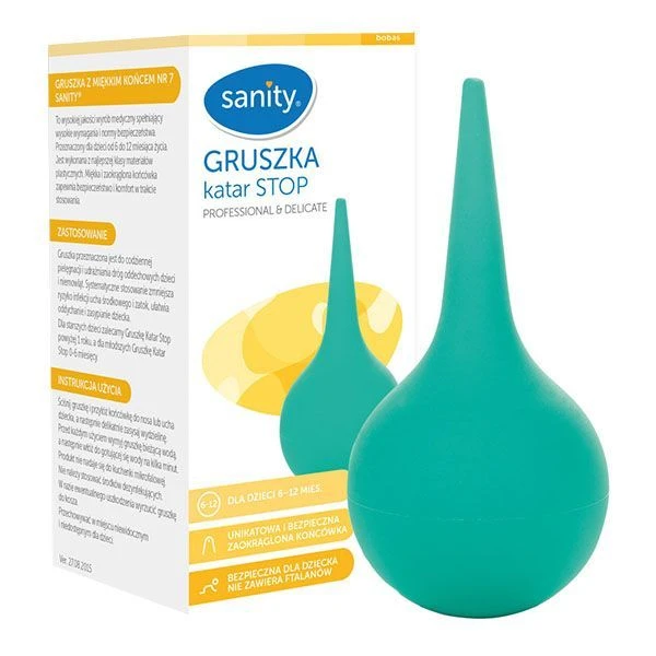 Gruszka do nosa Katar Stop nr 7, dla dzieci w wieku 6-12 miesięcy, 1 sztuka