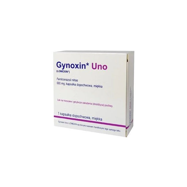 Gynoxin Uno 600mg, 1 kapsułka dopochwowa IR*