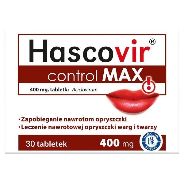 Hascovir Control Max 400mg, 30 tabletek