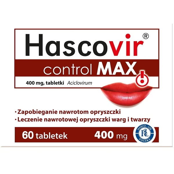 Hascovir Control Max 400mg, 60 tabletek
