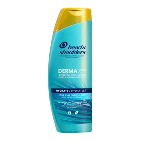 Head & Shoulders Derma X Pro Hydrate, szampon przeciwłupieżowy do codziennego stosowania, nawilżający, 225ml
