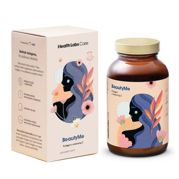 Health Labs Care, BeautyMe, kolagen z witaminą C, proszek, 114g