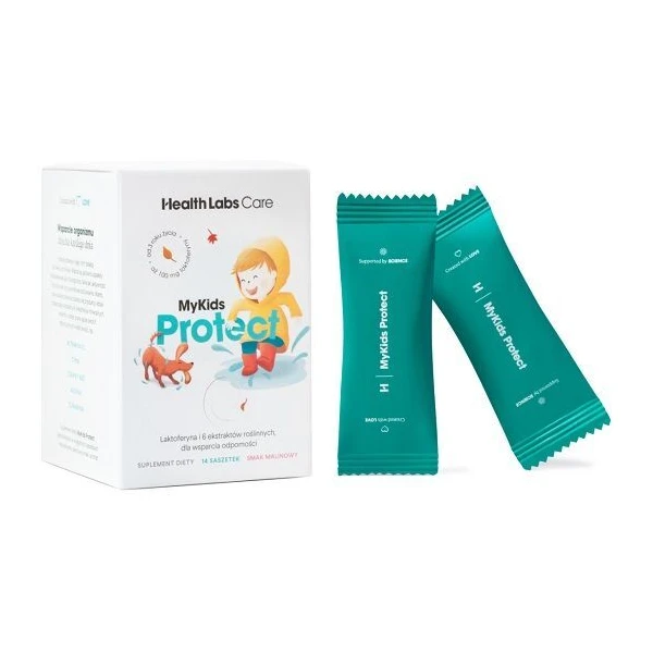 [DATA - 2026-09-30] Health Labs Care, MyKids Protect, proszek, smak malinowy, po 3 roku życia, 14 saszetek