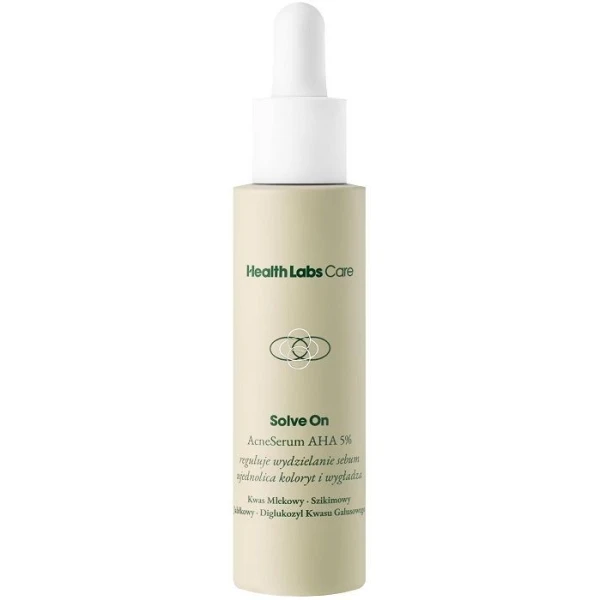 Health Labs Care, Solve On Acne, serum do twarzy AHA 5%, 30ml