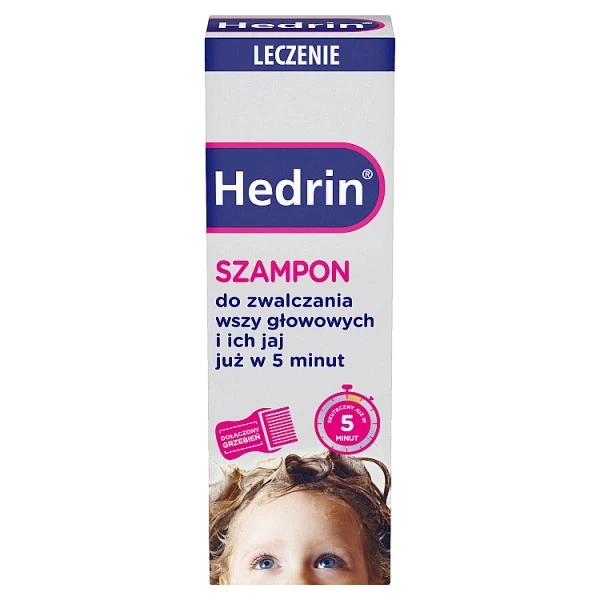 Hedrin Leczenie, szampon do leczenia wszawicy głowowej, po 1 roku życia, 100ml