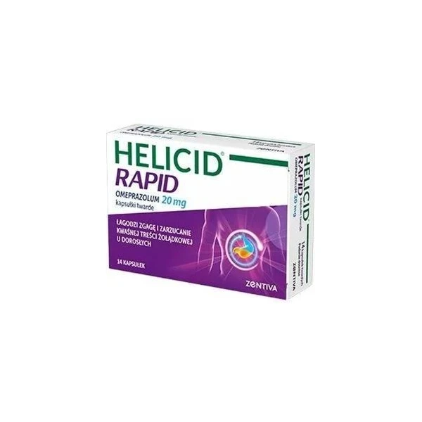 Helicid Rapid 20mg, 14 kapsułek