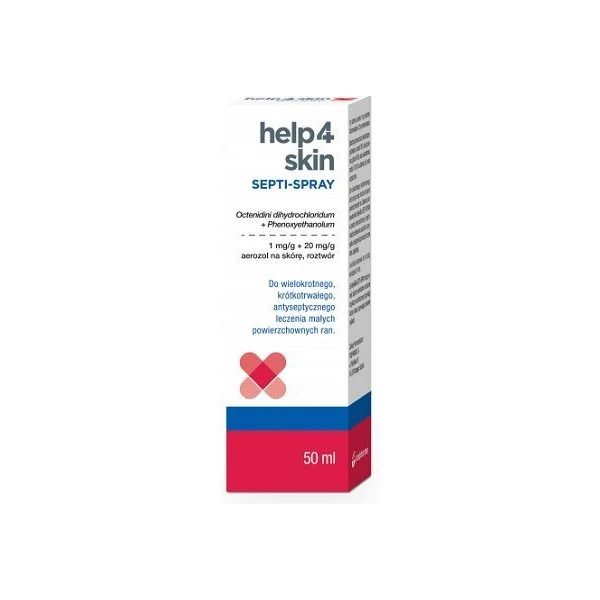 Help4Skin Septi-Spray (1mg/g+20mg/g), aerozol na skórę, 50ml