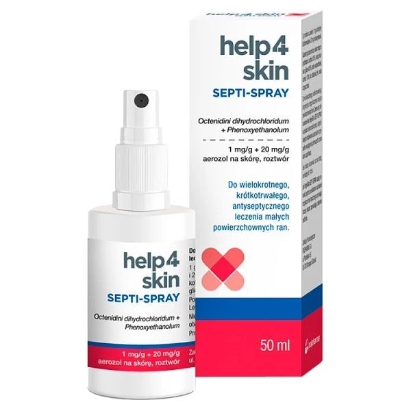 [DATA - 2026-10-31] Help4Skin Septi-Spray (1mg/g+20mg/g), aerozol na skórę, 50ml
