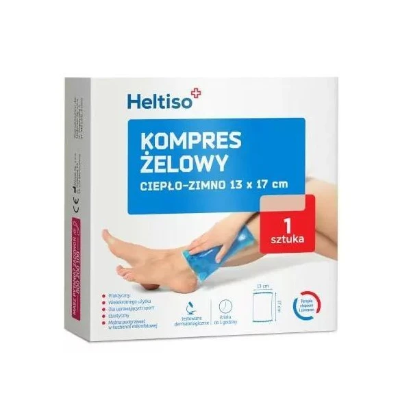 Heltiso, kompres żelowy ciepło-zimno, 13x17cm, 1 sztuka