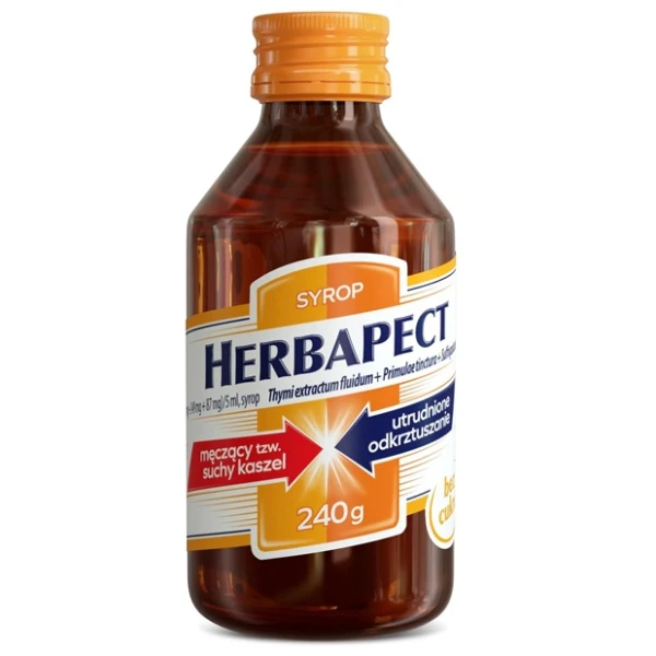 Herbapect (498mg+349mg+87mg)/5ml, syrop bez cukru, 240g