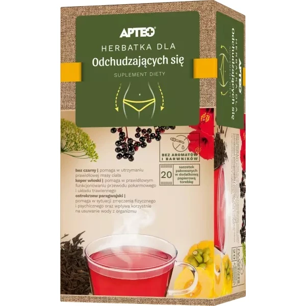 Herbatka dla odchudzających się fix, Apteo, 20 saszetek