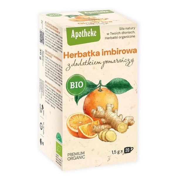 Apotheke, herbatka Imbirowa z dodatkiem pomarańczy, 20 saszetek