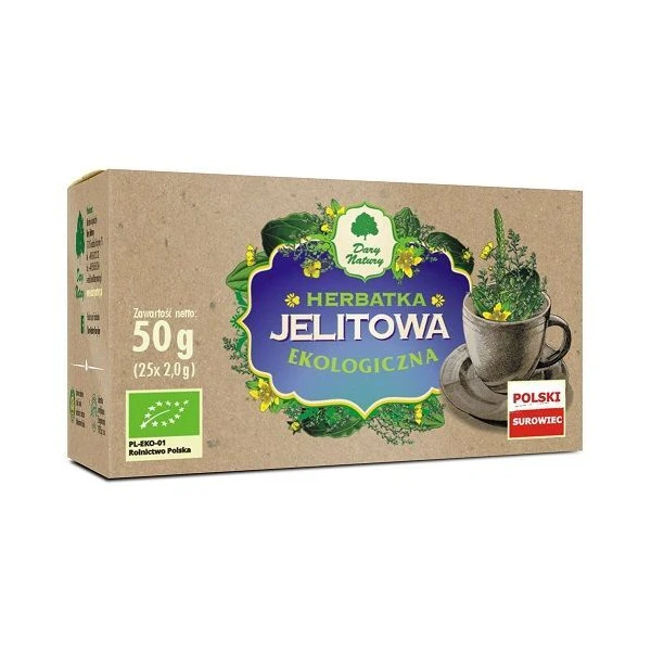 Herbatka jelitowa, ekologiczna, 25 saszetek