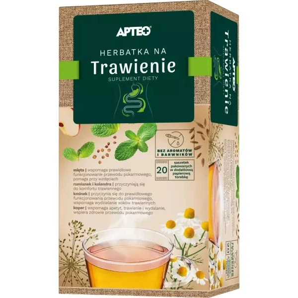 Herbatka na trawienie, Apteo, 20 saszetek
