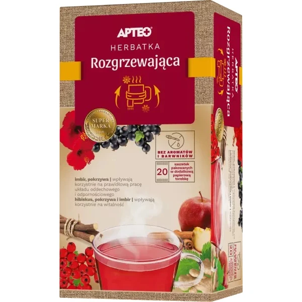 Herbatka rozgrzewająca z imbirem fix, Apteo, 20 saszetek