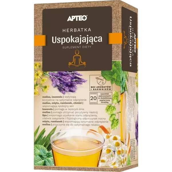 Herbatka uspokajająca z pomarańczą, Apteo, 20 saszetek
