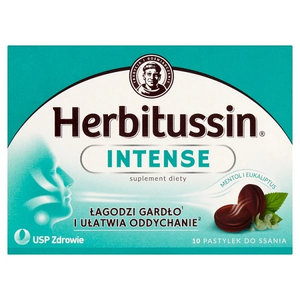 Herbitussin Intense, 10 pastylek do ssania