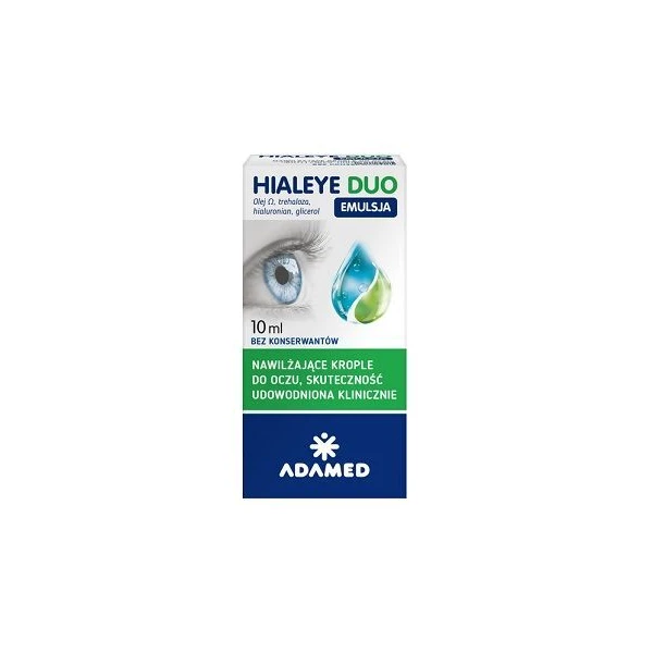 Hialeye Duo, krople nawilżające do oczu, emulsja, 10ml
