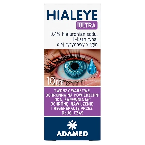 Hialeye Ultra, nawilżające krople do oczu, 10ml
