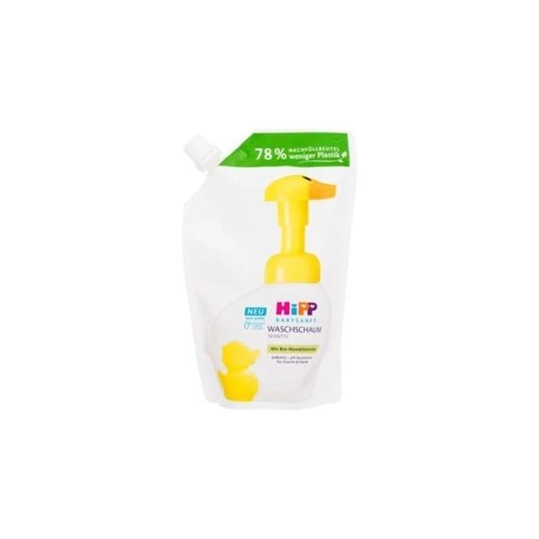 Hipp Babysanft Sensitive, pianka do mycia twarzy i rąk, od urodzenia, zapas, 250ml