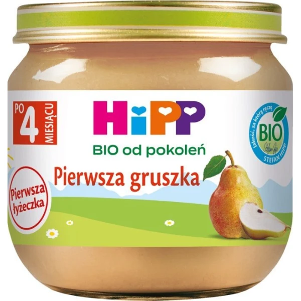 Hipp, Pierwsza łyżeczka, pierwsza gruszka, Bio, po 4 miesiącu, 80g