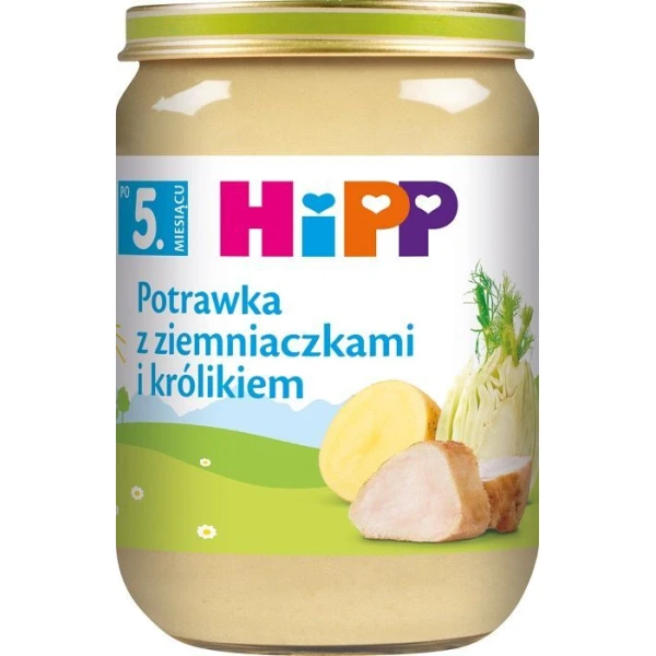 Hipp, potrawka z ziemniaczkami i królikiem, Bio, po 5 miesiącu, 190g