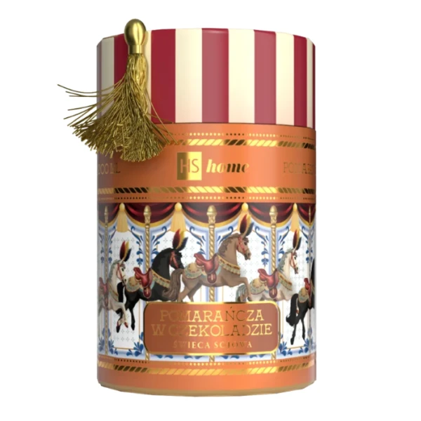 Hiskin, świeca sojowa, pomarańcza w czekoladzie, 200ml