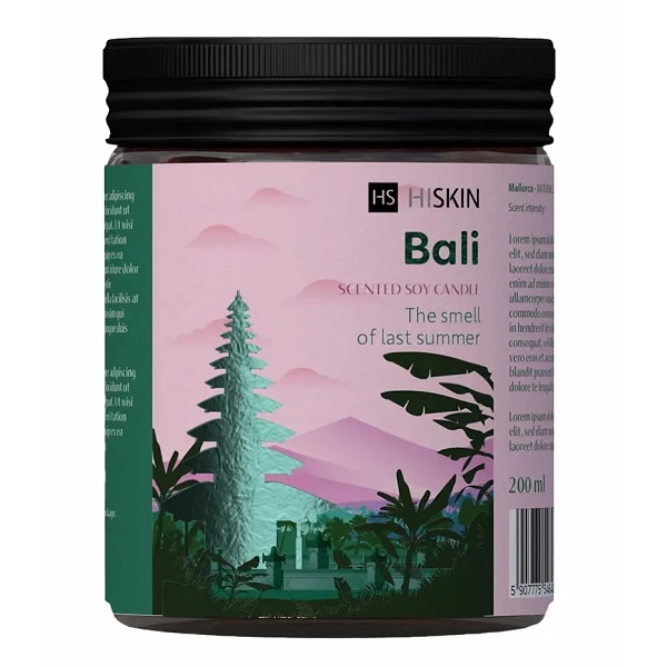 Hiskin, Bon Voyage, świeca sojowa, Bali, 200ml