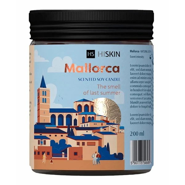 Hiskin, Bon Voyage, świeca sojowa, Mallorca, 200ml