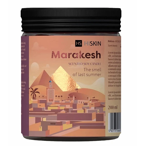 Hiskin,Bon Voyage, świeca sojowa, Marakesh, 200ml