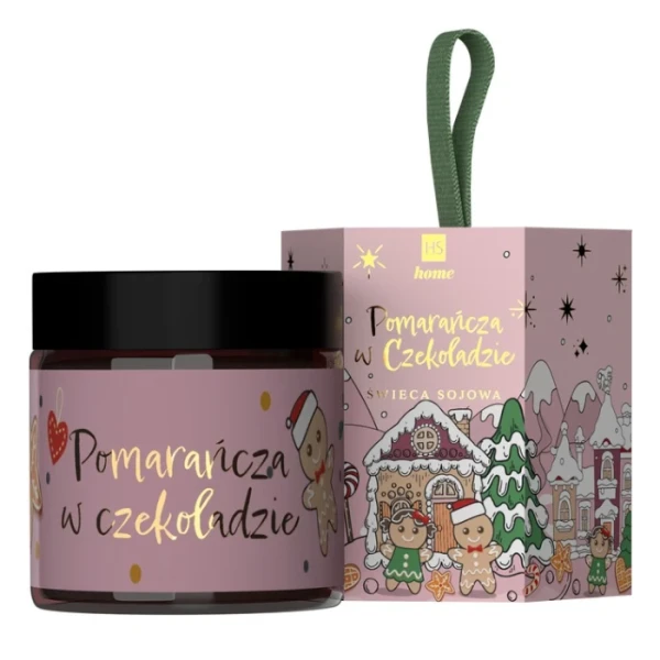 Hiskin, świeca sojowa, pomarańcza w czekoladzie, 100ml